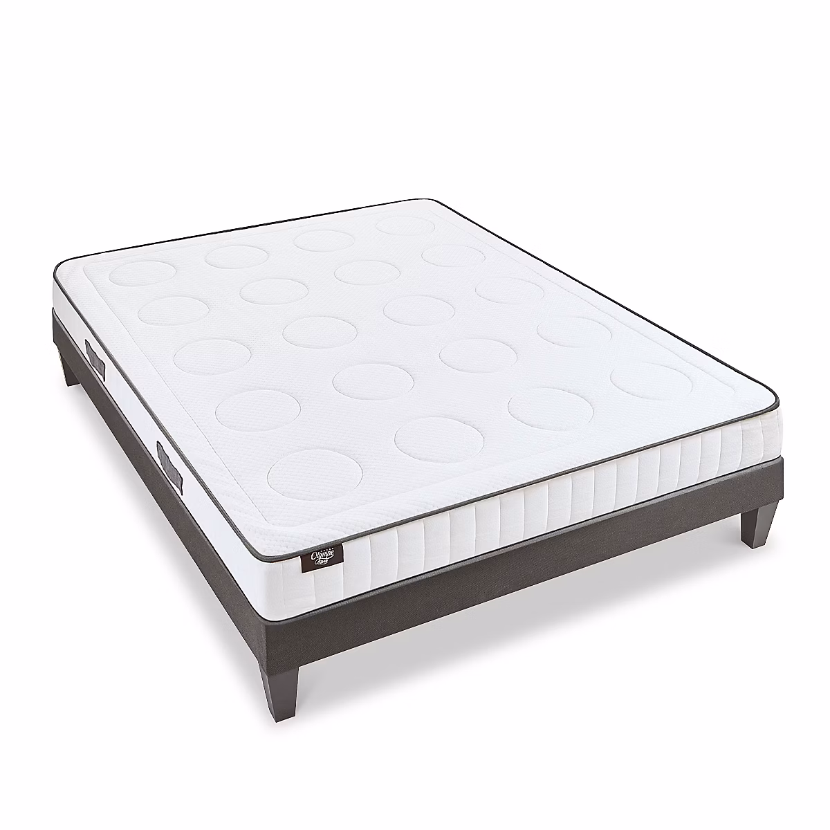 Ensemble Cristal 90 × 200 cm Matelas Mousse + Sommier Bois
