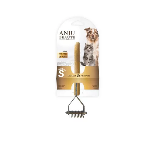 Étrille râteau pour chien et chat coloris marron Anju Beauté – Taille S
