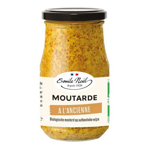 Moutarde à l'ancienne bio en pot de 350 g