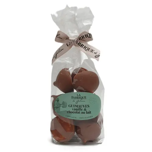 Sachet de guimauves à la vanille enrobées de chocolat au lait La Fabrique de Julien - 120 g