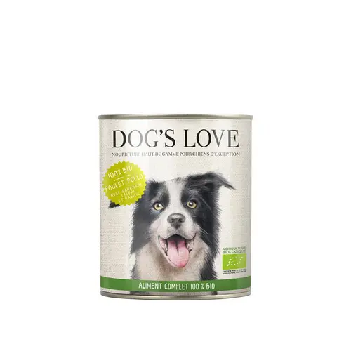 Pâtée pour chien au poulet bio - boite de 800 g