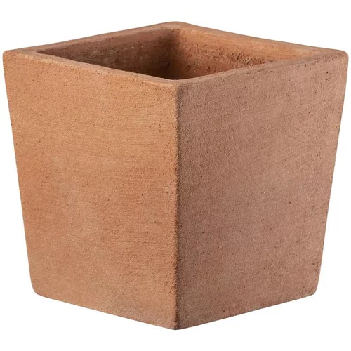 Pot carré moderne en terre cuite beige 15x15xH15 cm