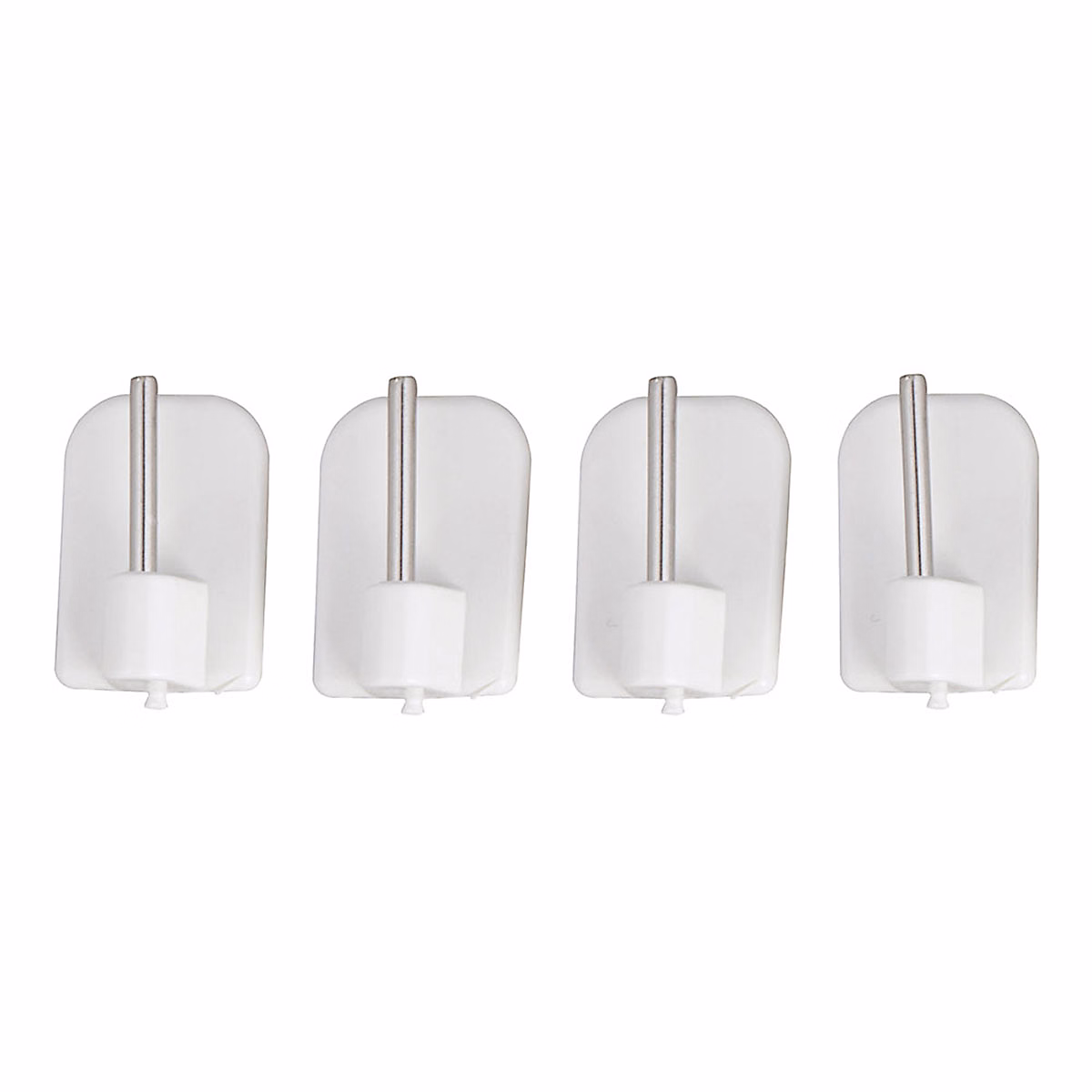 4 supports adhésifs plastique (2.3x1.5 cm – Blanc)
