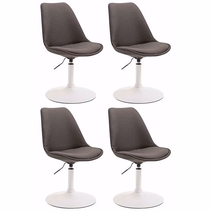 Chaises de Salle à Manger – CLP, Maverick, Réglables en Hauteur, Tissu, Lot de 4