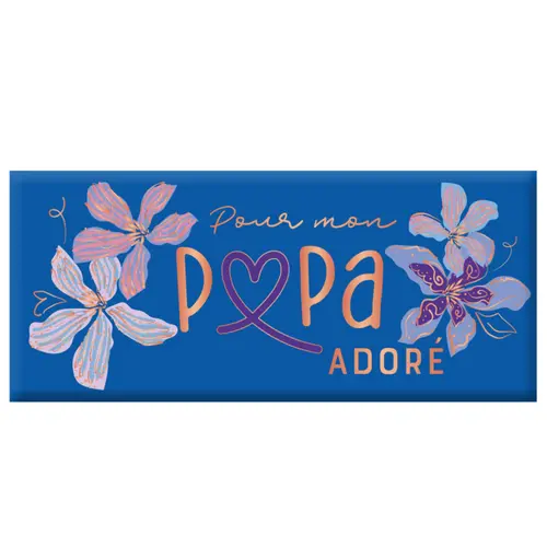 Mini tablette chocolat lait « Pour mon Papa adoré » Art Grafik - 30 g