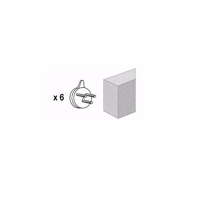 6 crochets de fixation X spécial béton n°1 – Réf. EFHNMLCZH6759847766