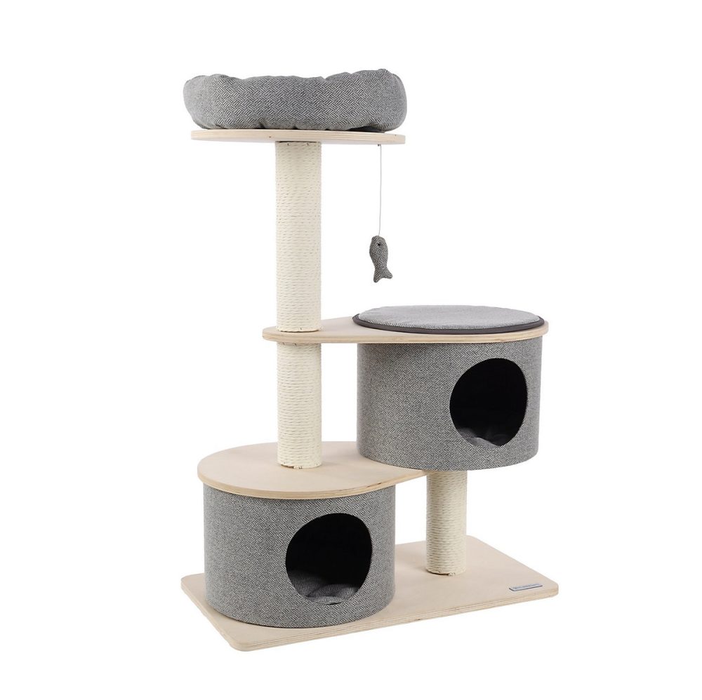 Arbre a chat avec niches et panier | Chat