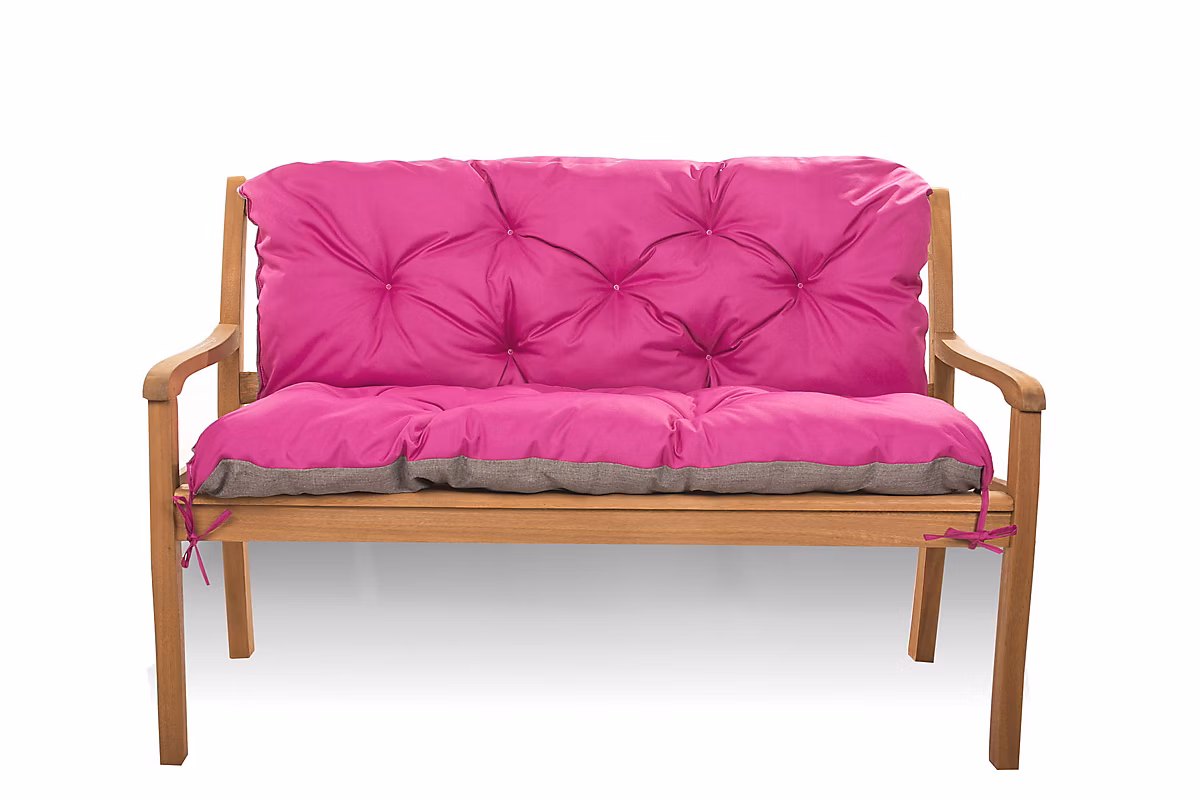 Coussin pour banc de jardin 100 × 60 × 50cm – coussin de banc de jardin Rosa | coussin de balançoire extérieur | coussin de jardin