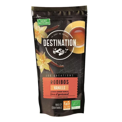 Thé rouge rooibos vanille équitable Destination – 100 g