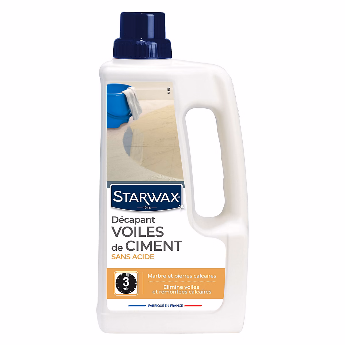 Nettoyage de chantier – Décapant voiles de ciment marbre et pierres naturelles Starwax 1L