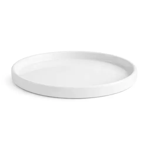 Soucoupe Subly coloris blanc en céramique - Ø 20 x 2,7 cm