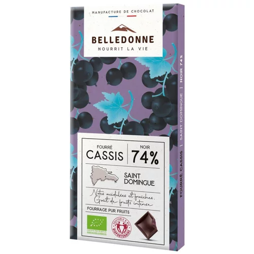 Tablette fourrée cassis bio Belledonne - 80 g