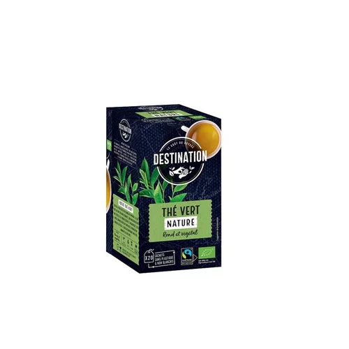 Thé vert nature équitable en boîte Destination Sri Lanka - 32 g