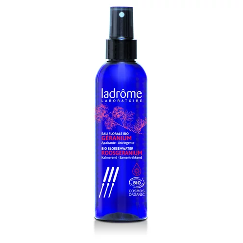 Eau florale au géranium en flacon bleu Drôme Provençale - 200 ml