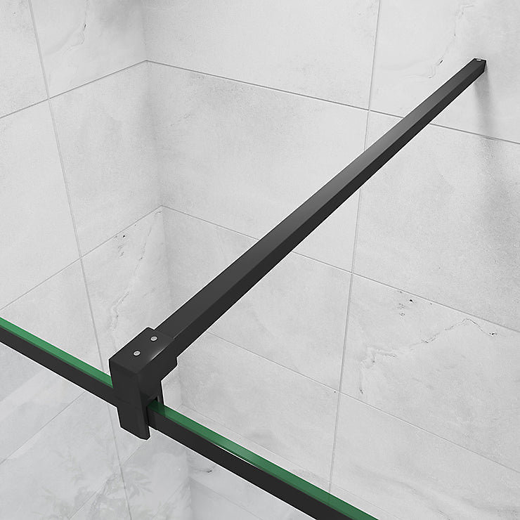 Barre de stabilisation douche 90 cm alu noir – Verre 6 | 10 mm