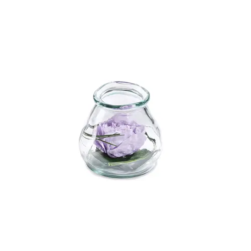 Verrine de végétaux stabilisés pivoine mauve lilas Naturalys Samy M - Ø 12 x H 12 cm