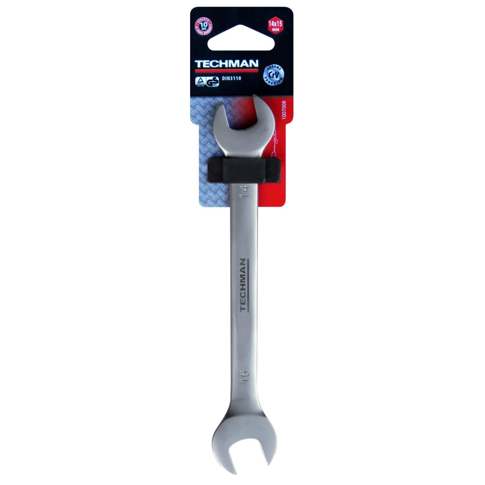 TECHMAN Clé Double Fourche Industrie 18 x 19mm – Outillage de jardin