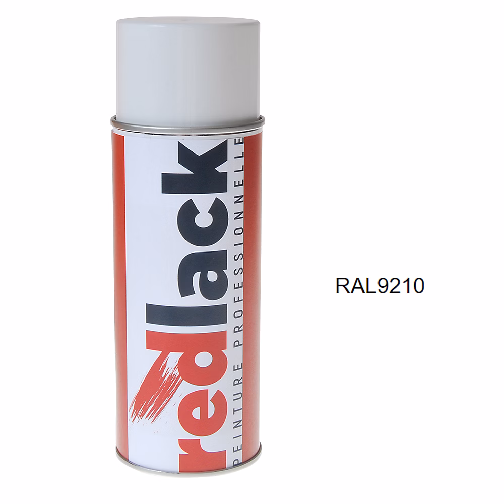 Bombe de peinture Aérosol – spray, 400ml, RAL 9210 Blanc 9210, Satiné, multisupport, Redlack, RAL9210