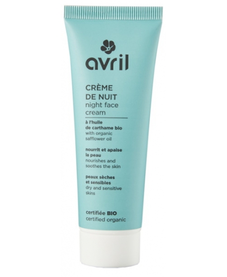 Avril - Crème de nuit peau sèche et sensible à l'huile de carthame bio 50ml