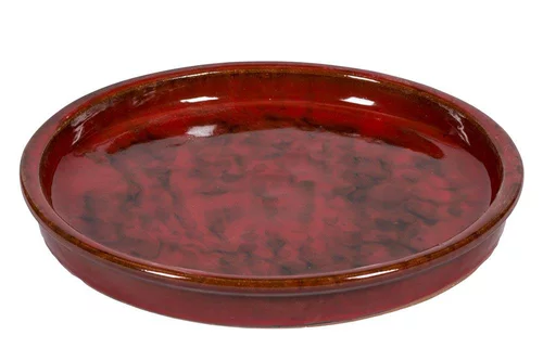 Soucoupe en grès émaillé rouge Passion for Pottery Shanghaï - Ø 30 cm