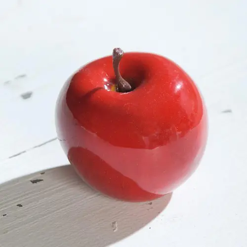 Pomme décorative rouge - Ø 6,5 cm
