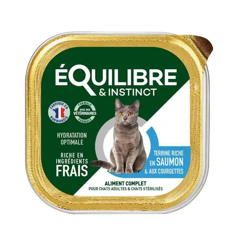 Pâtée pour chat stérilisé au saumon et aux courgettes Équilibre & Instinct - 85 g