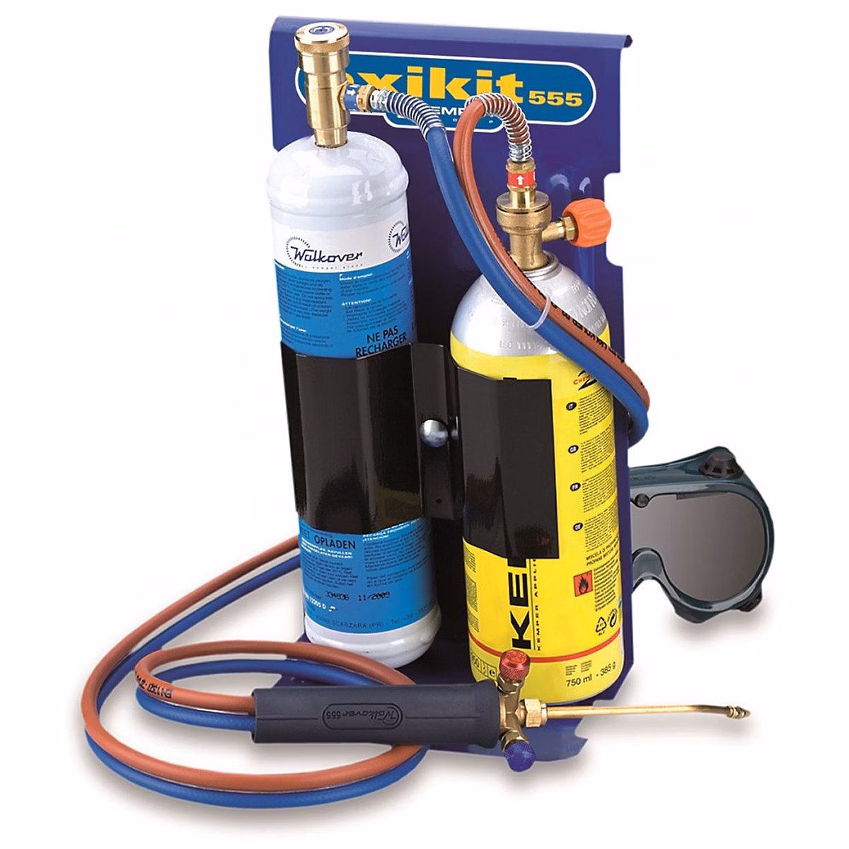 Plomberie – Chalumeau BI Gaz 110 Bar Oxygène/ Propane Avec 2 pointes Kit complet OXYKIT 555K KEMPER