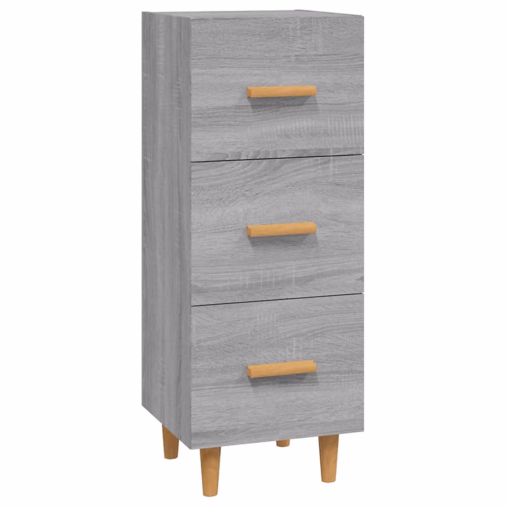 817409 vidaXL Buffet Sonoma gris 34 – 5 × 34 × 90 cm Bois d'ingénierie