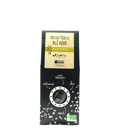 Breizh Toast blé noir nature bio. La boîte de 125 g