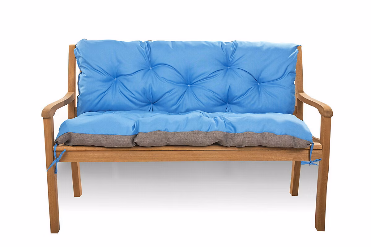 Coussin pour banc de jardin 170 × 60 × 50cm coussin de banc de jardin 3 places Bleu coussin de balançoire coussin de banc extérieur