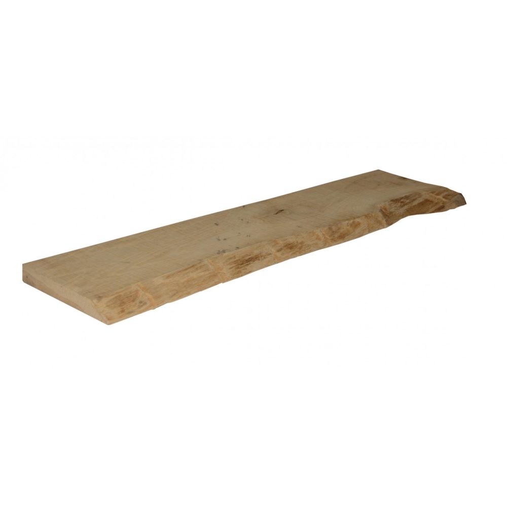 CENTRALE BRICO Etagère murale chêne massif naturel brut, L.90 x P.18.5 cm, Ep.29 mm – Mobilier de jardin