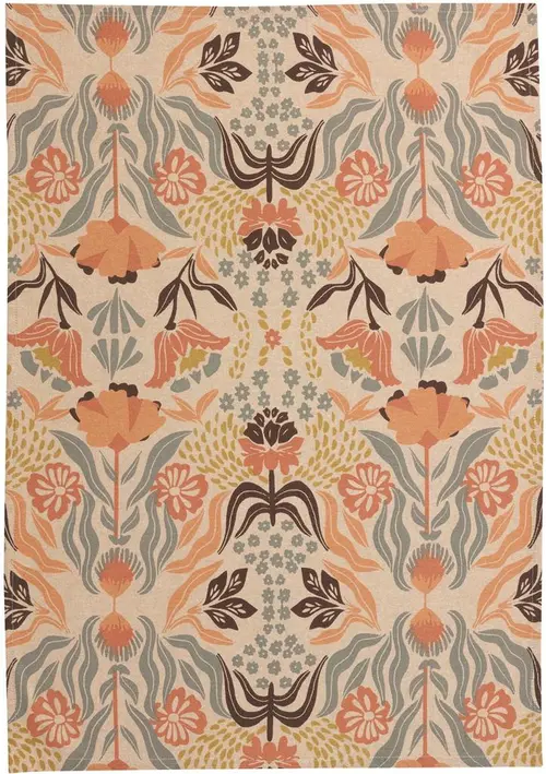 Torchon en coton imprimé multicolore Youri - 50 x 70 cm
