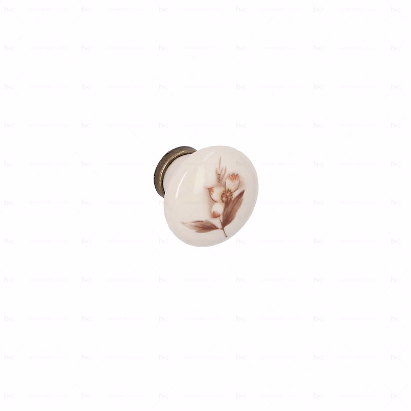 Poignée et bouton – Boutons pour meubles en zamac et Porcelaine Diamètre 31 Florence antique