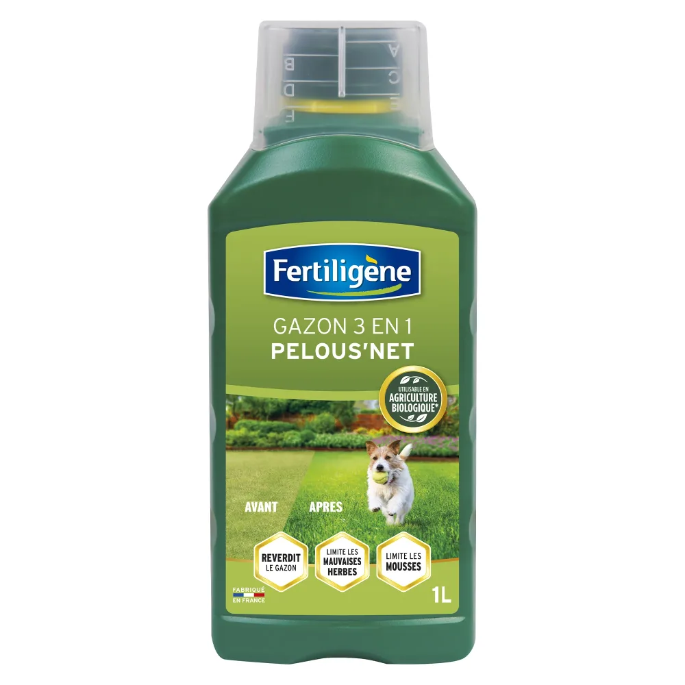 Engrais gazon liquide 3 en 1 FERTILIGENE