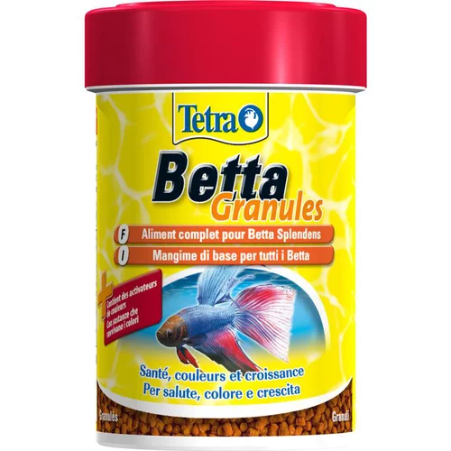 Aliment pour poissons Tetra Betta en granules. La boite de 85 ml