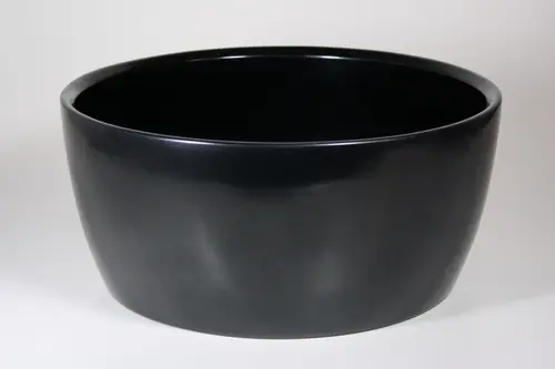 Coupe en céramique coloris anthracite Orchidée - Ø 28,5/26,5 x H 13 cm