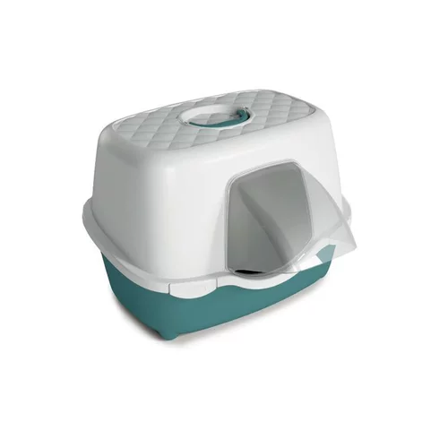 Maison de toilette pour chat verte avec auvent Zolux Smart - 54,4 x 56 x 39 cm