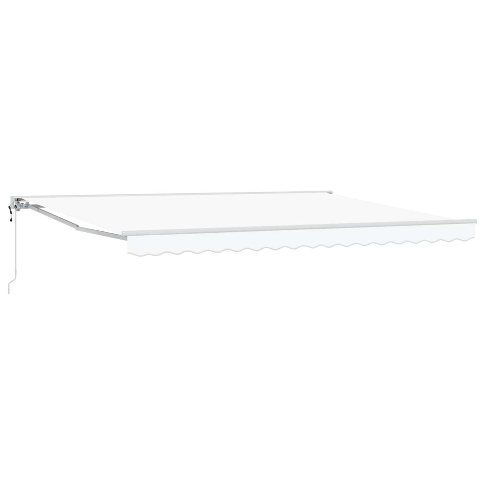 vidaXL Auvent rétractable électrique Blanc 4 × 3,5 m – 3,5 m 345 cm