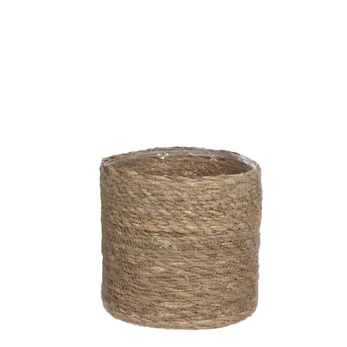 Panier cache-pot coloris marron en osier Atlantis Mica Decorations - 20 x Ø 20 cm