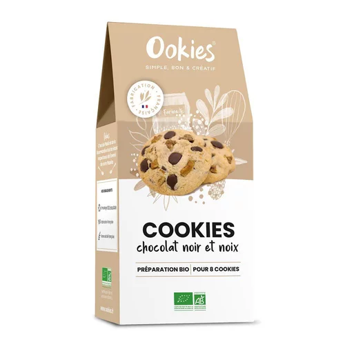 Cookies au chocolat noir et noix Ookies - 325 g