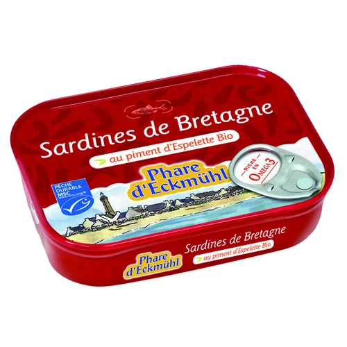 Sardines eckmuhl au piment d’Espelette bio en boite de 135 g