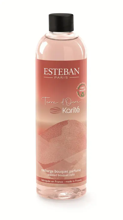 Recharge de parfum pour bouquet diffuseur senteur terre d'ocre karité Esteban - 250 ml