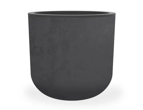 Pot en polypropylène coloris gris anthracite Eda Basalt Up - Ø 38,5 x H 36,8 cm