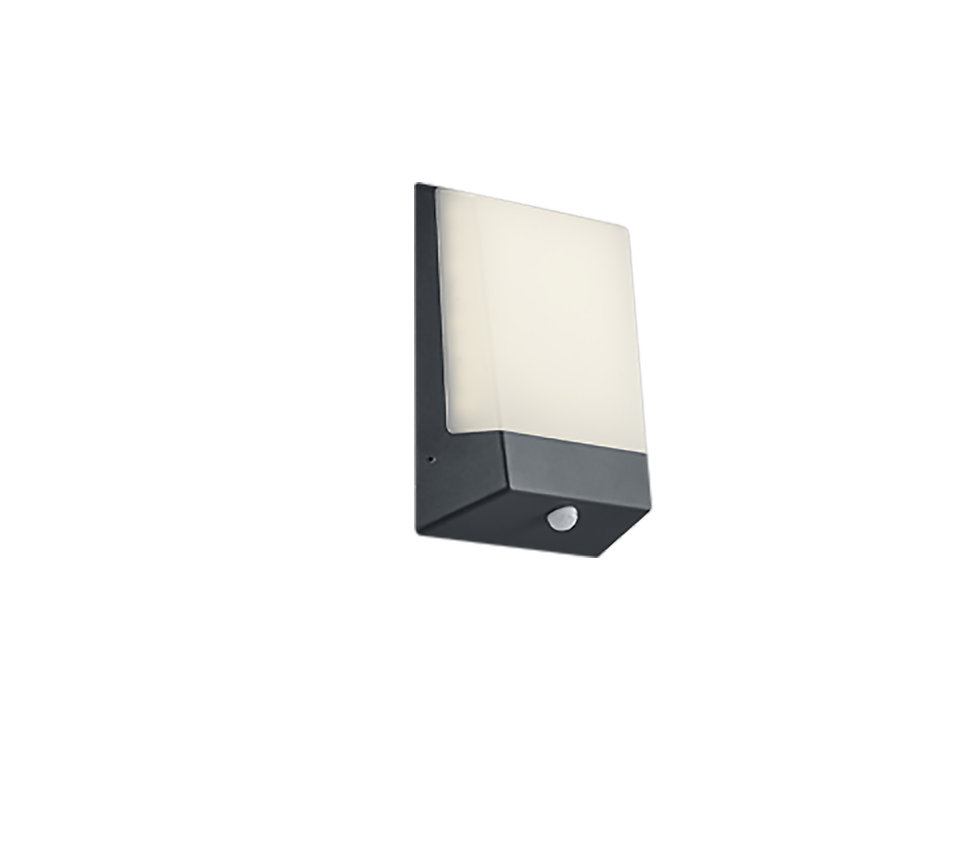 Applique murale LED 9W 3000K IP54 anthracite avec détecteur crépusculaire – Trio | Kasai