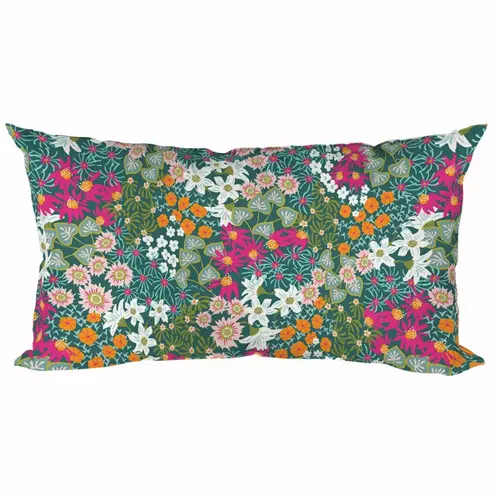 Coussin déco en polyester/coton multicolore Fleur La Petite Fleuriste - 50 x 30 x 15 cm