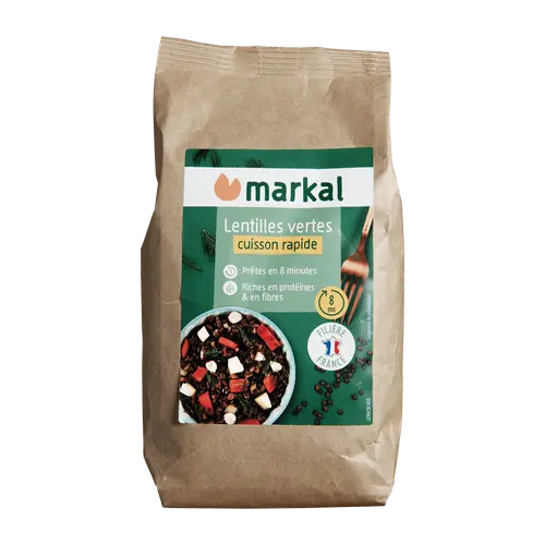 Lentilles vertes bio cuisson rapide Markal - 400 g