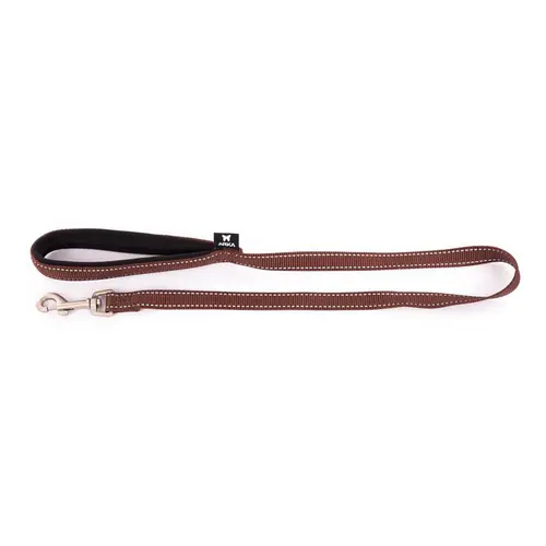 Laisse Neo+ pour chien coloris marron 2x100 cm