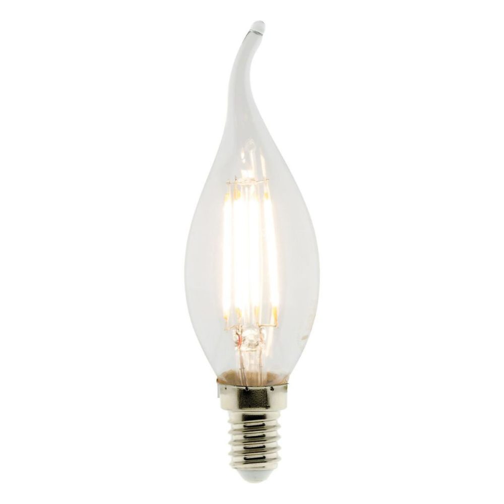 Ampoule déco flamme filament LED E14 3W – Blanc chaud, 470lm 2700K, Zenitech