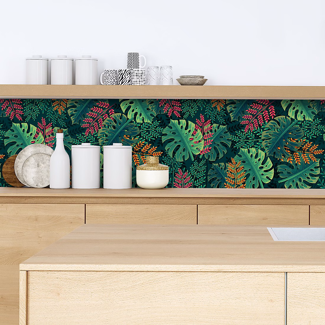 Crédence adhésive monstera 40 × 100 cm