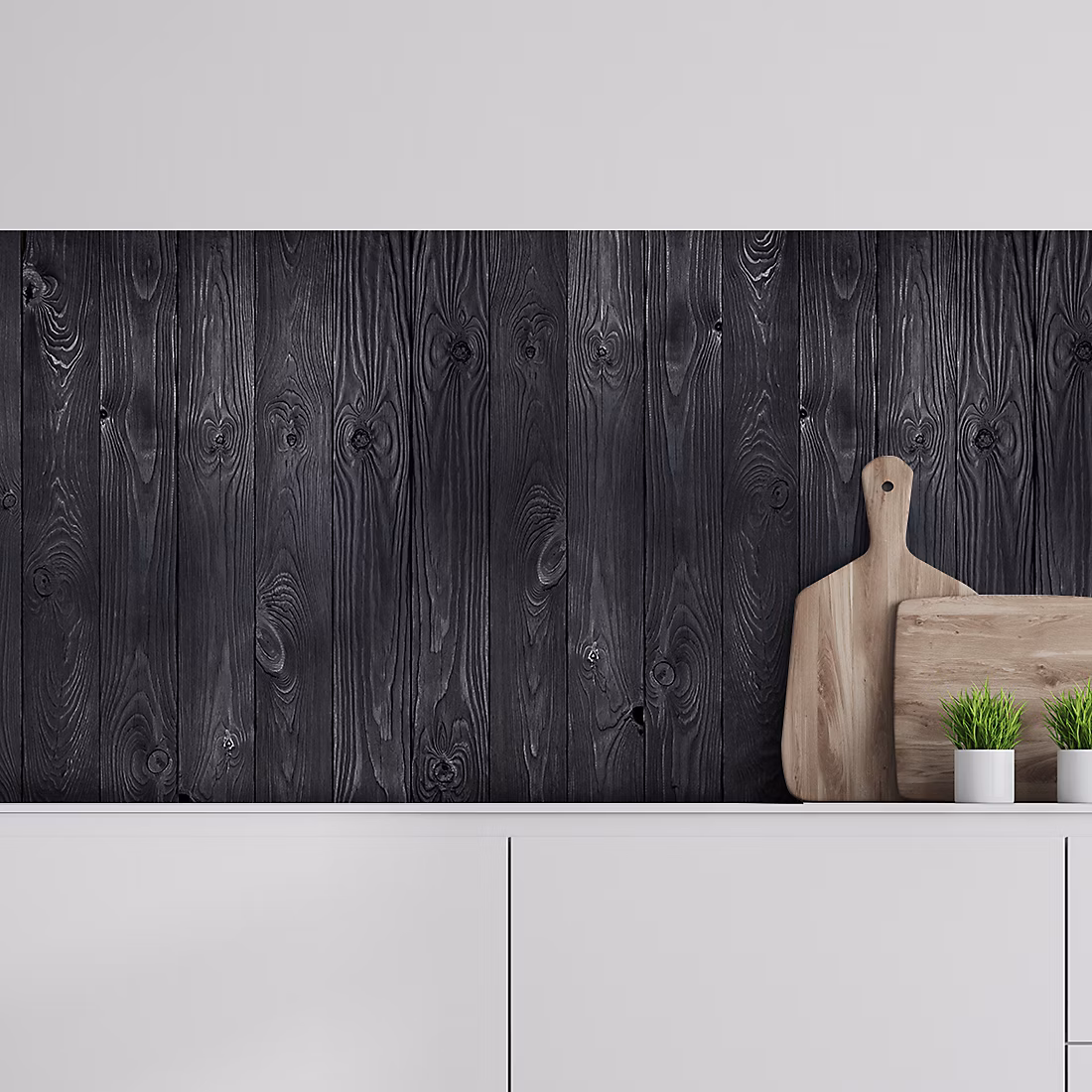 Crédence adhésive imitation bois noir 50 × 100 cm